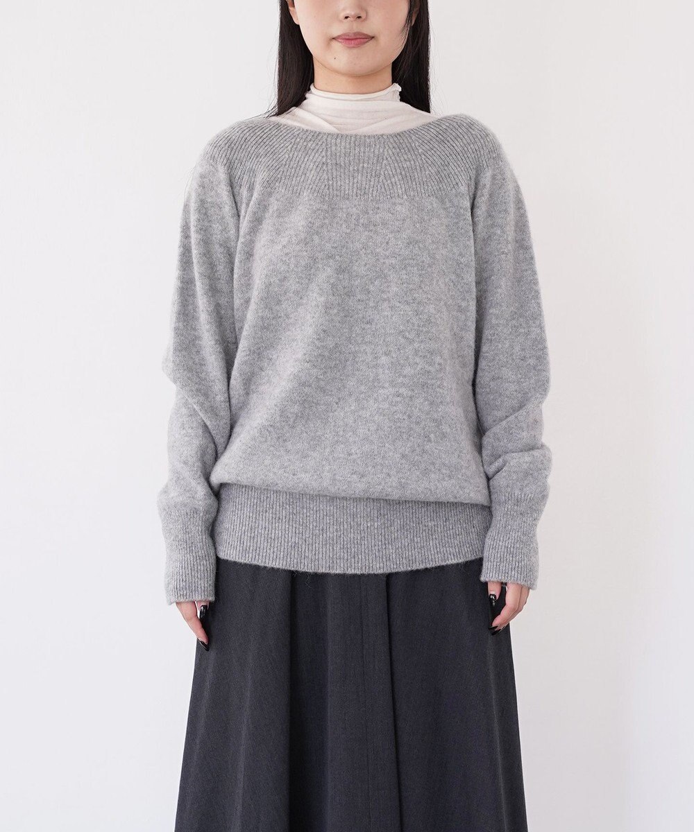 TOQUE 〈大草直子さんアドバイザー〉ベビーアルパカ×ウール縮絨ニットラグランスリーブ 