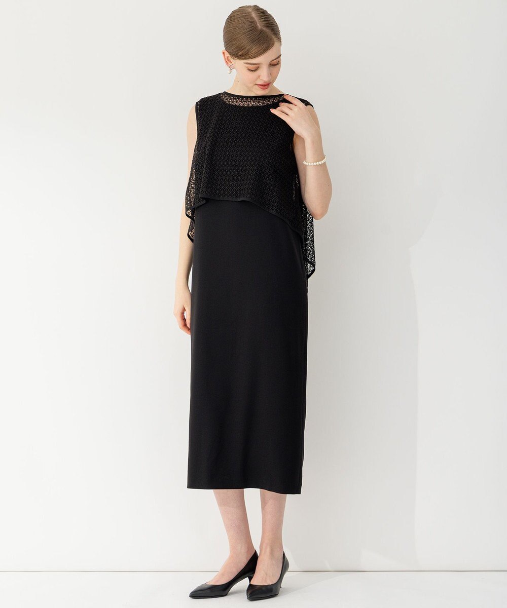 23区 【APPLAUDIR】クリスタルフラワーコンビ ドレス 