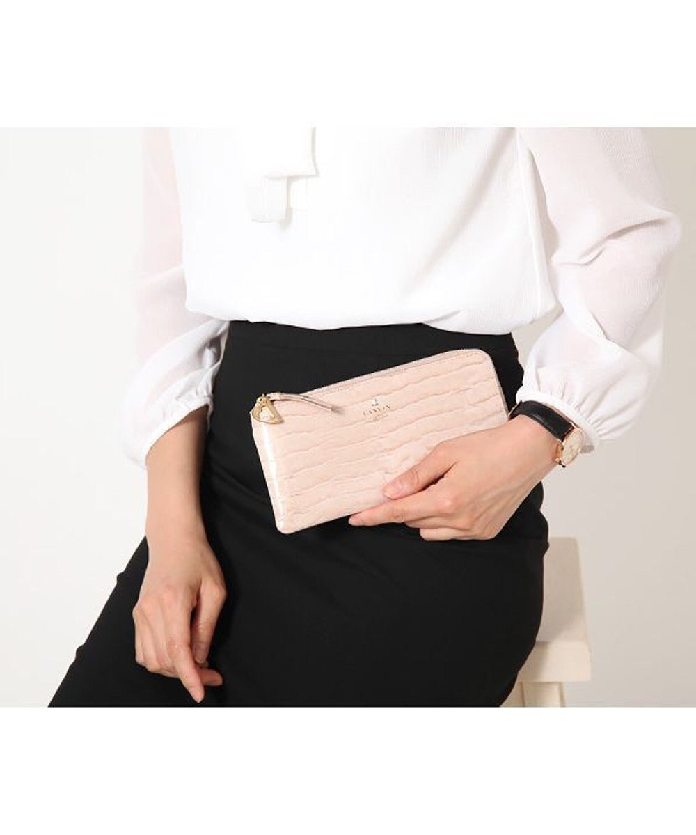 LANVIN en Bleu マゼンダ Lファスナー長財布 