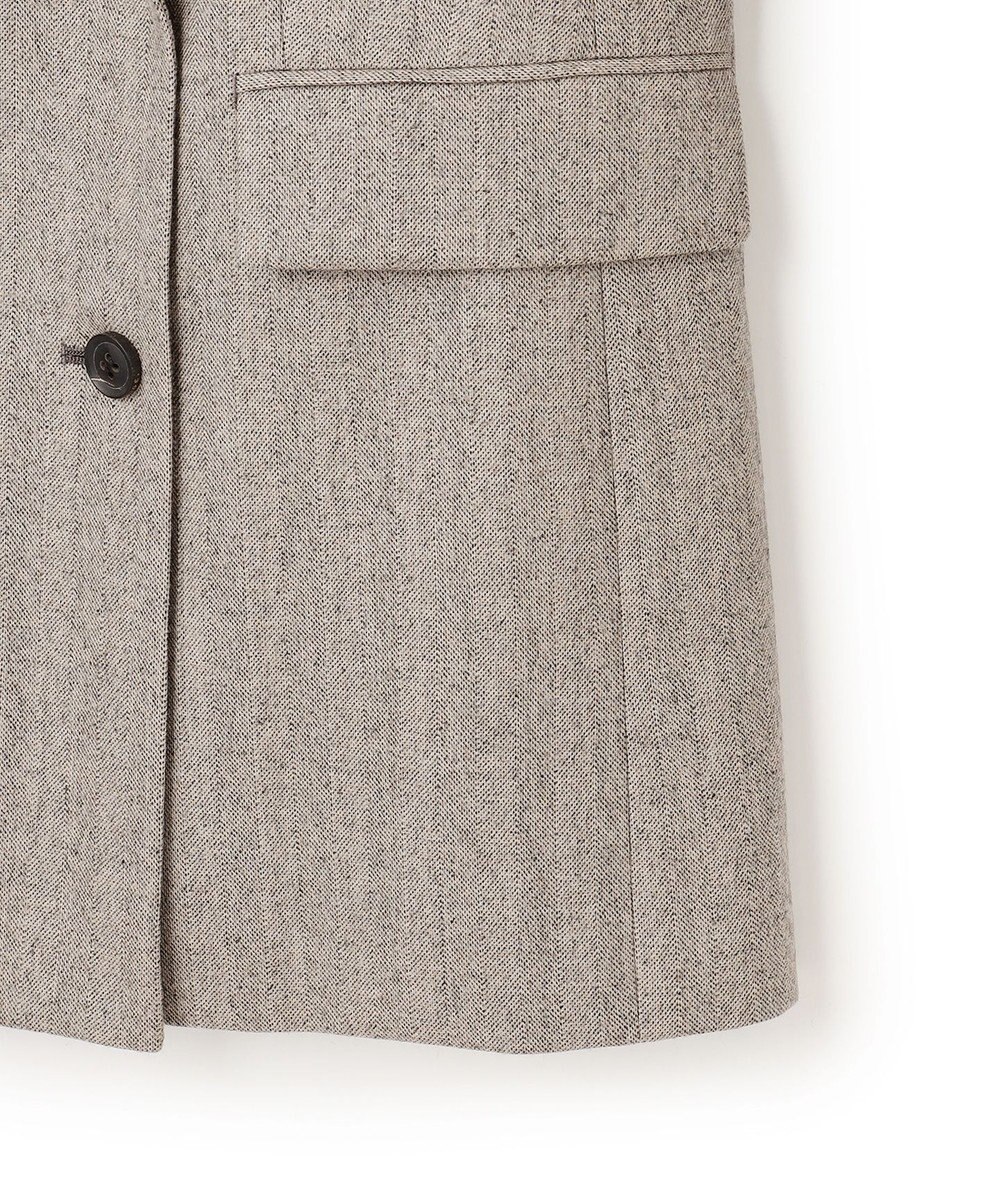 BEIGE， NATION / ウールヘリンボーンダブルジャケット 