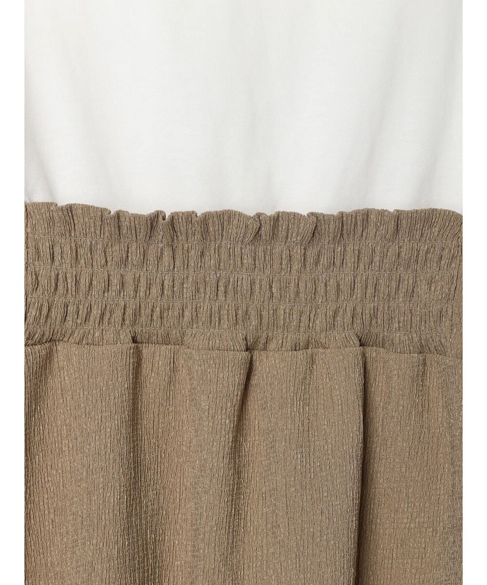 Green Parks ７分袖ビスチェドッキング風カットプルオーバー 