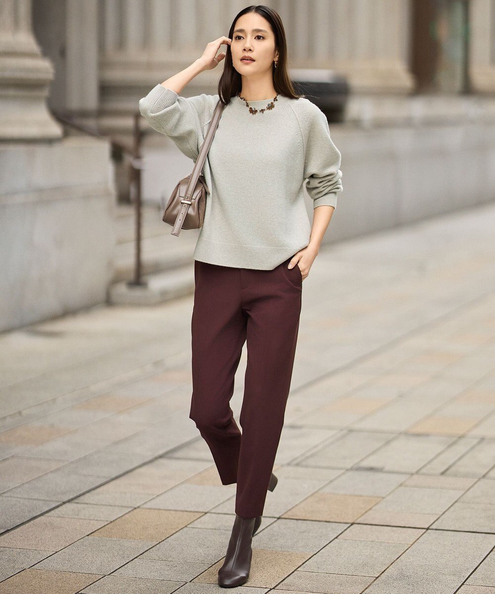 自由区 S 【カタログ掲載】ウールカシミヤブレンドスパンコールラグランスリーブ ニット 