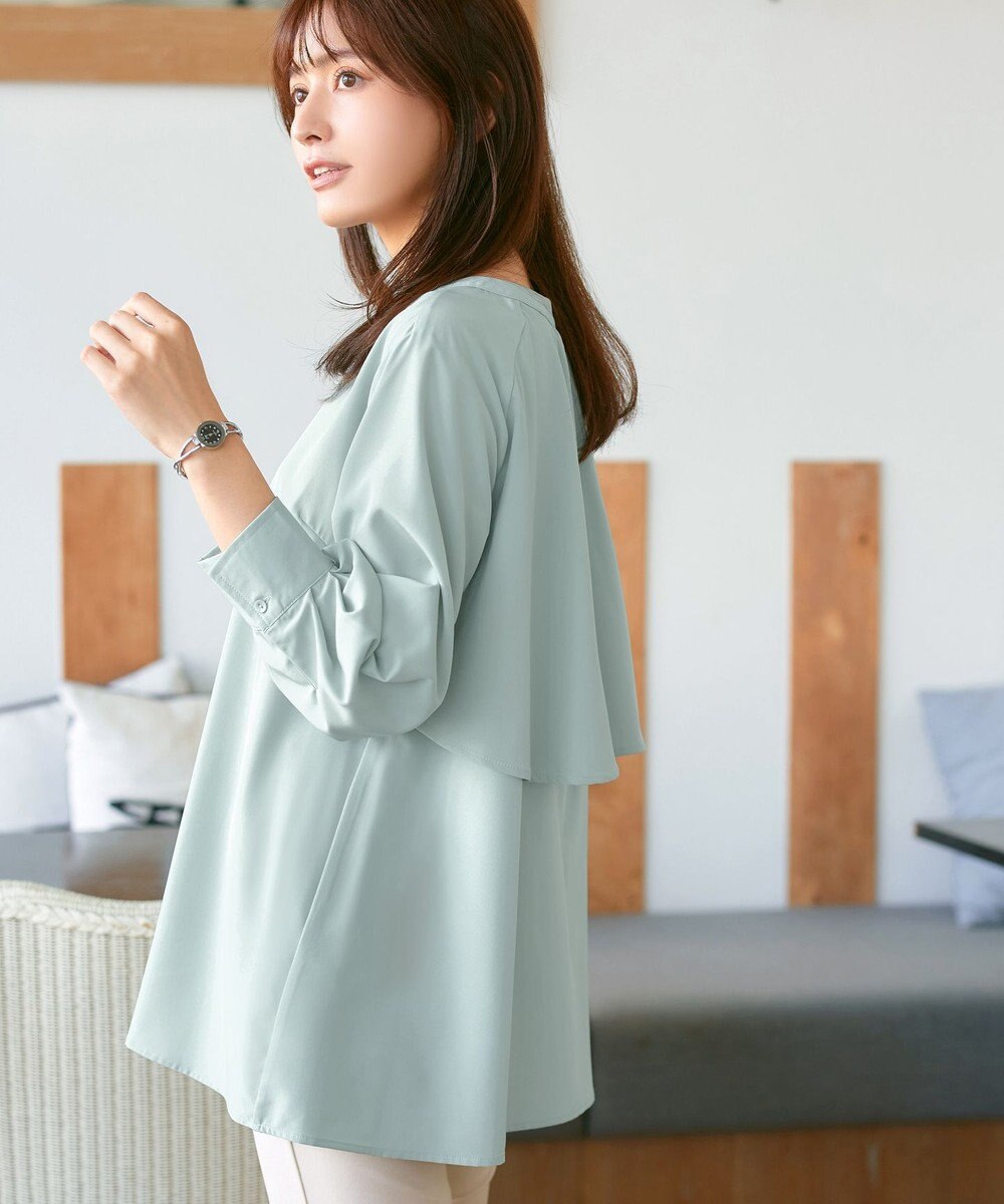 Tiaclasse L バックフレアヨークチュニック 