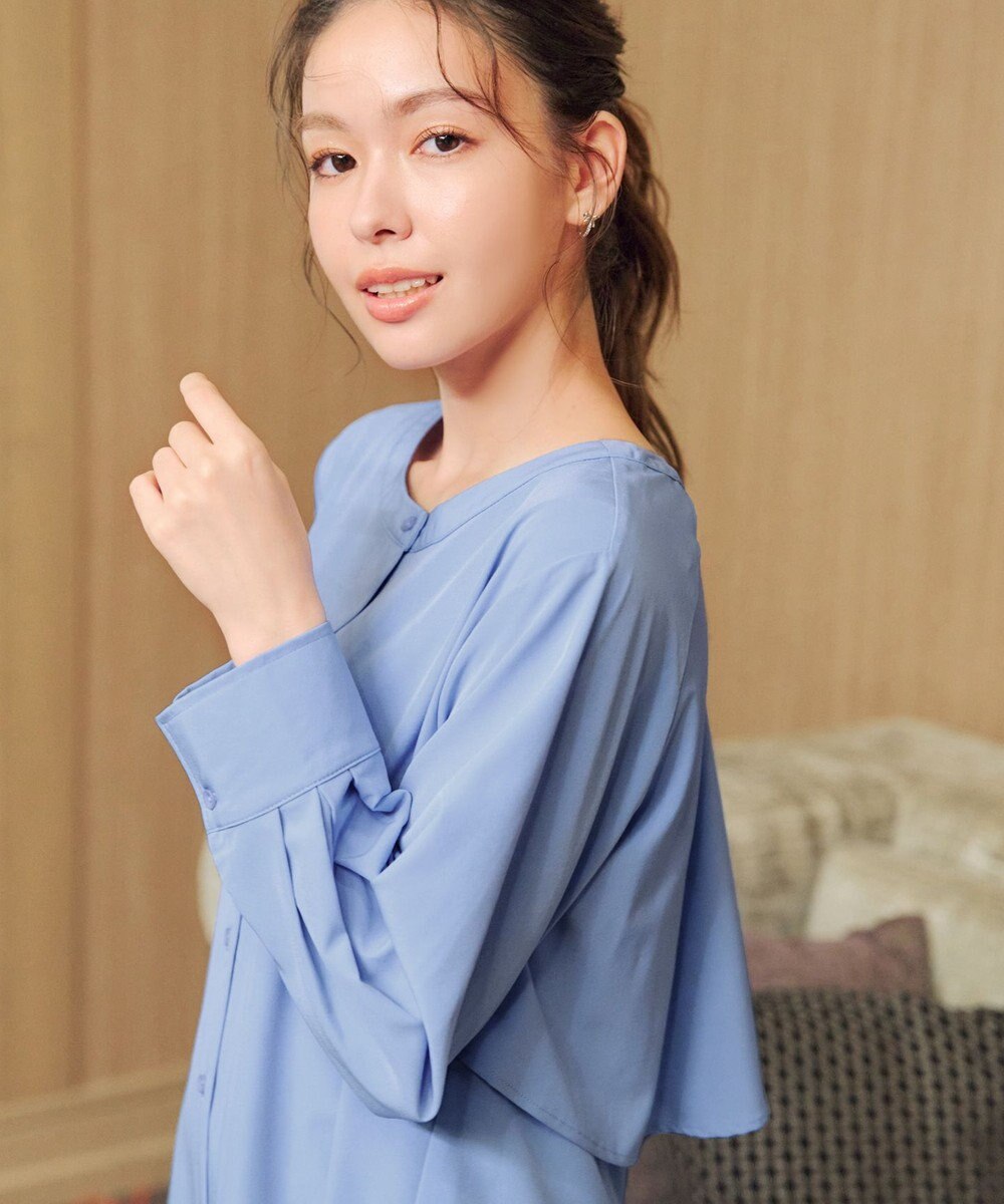 Tiaclasse L バックフレアヨークチュニック 