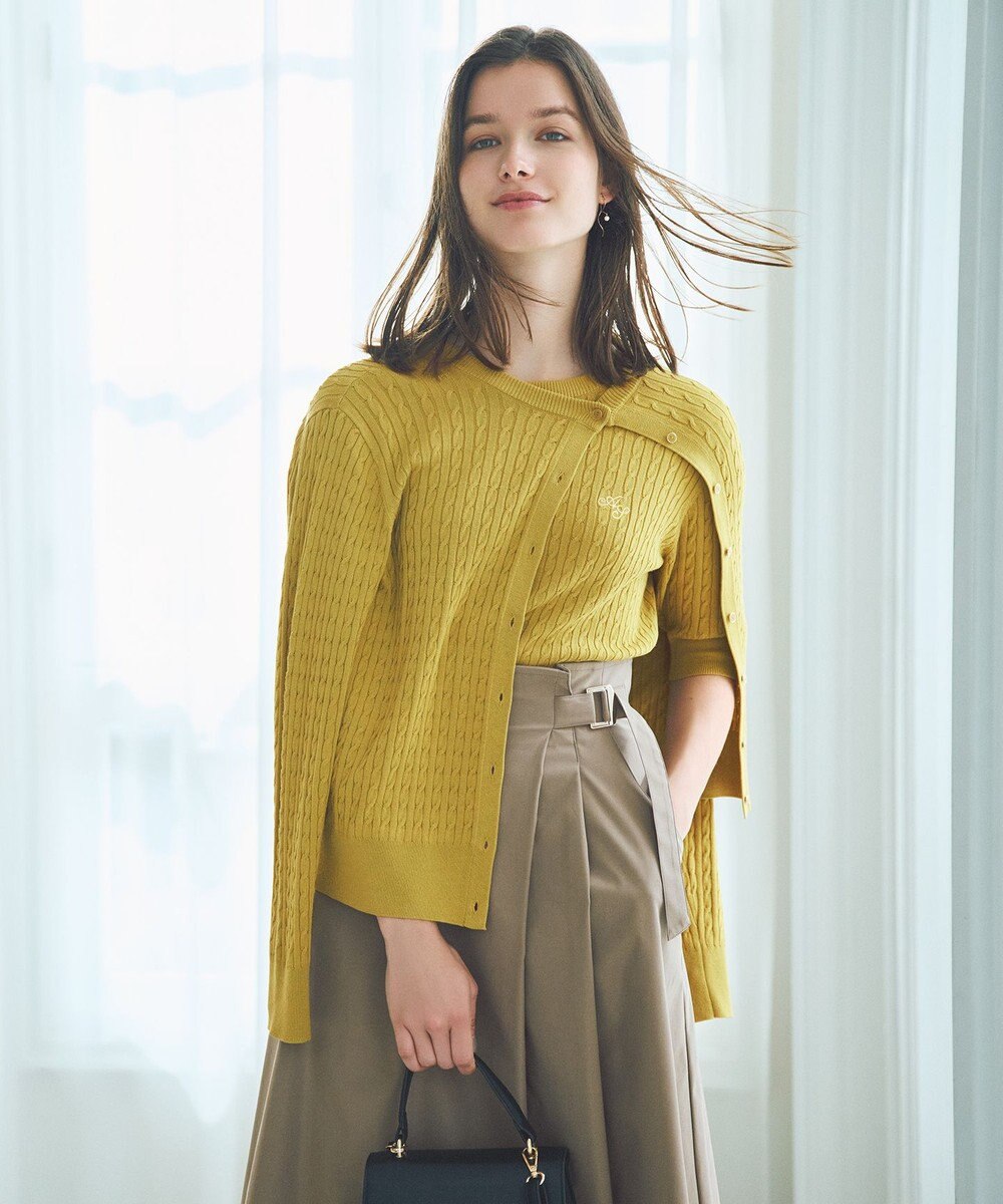 ANY SIS L ケーブルニット カーディガン 