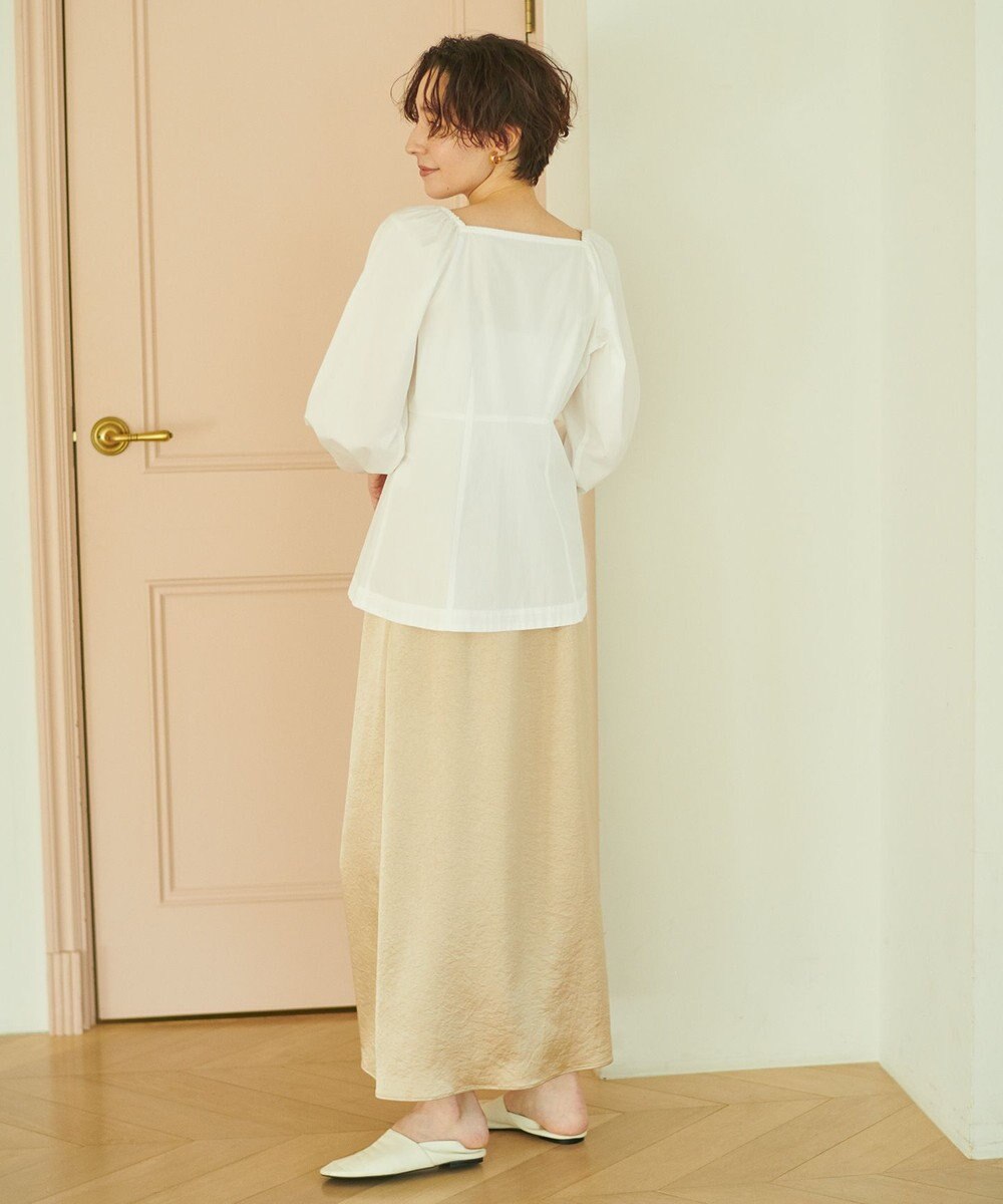 #Newans 【ANSWER for ほど甘トレンド】スクエアネックペプラムブラウス 