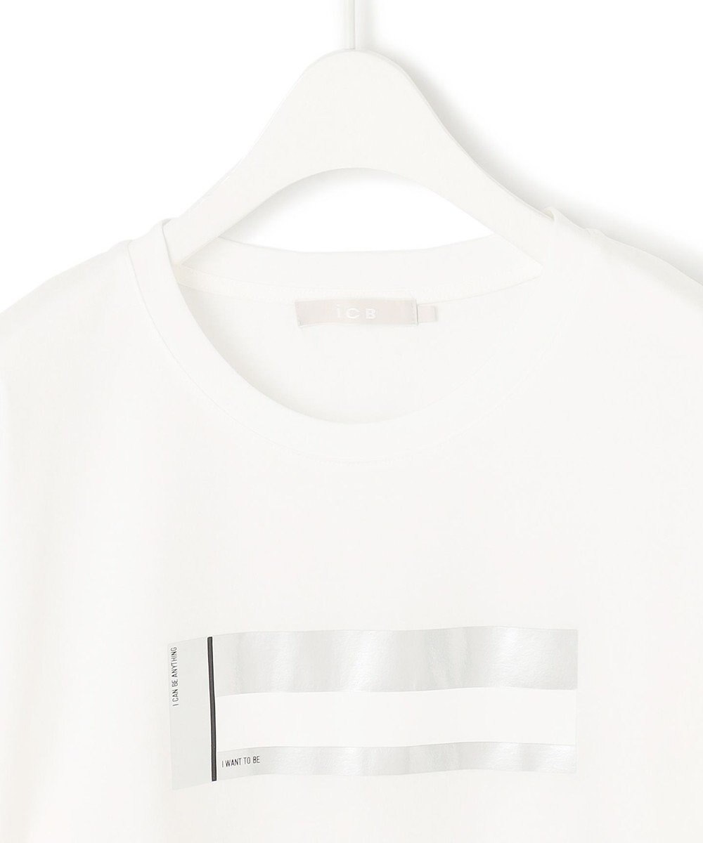 ICB シンプルジャージープリントTシャツ 