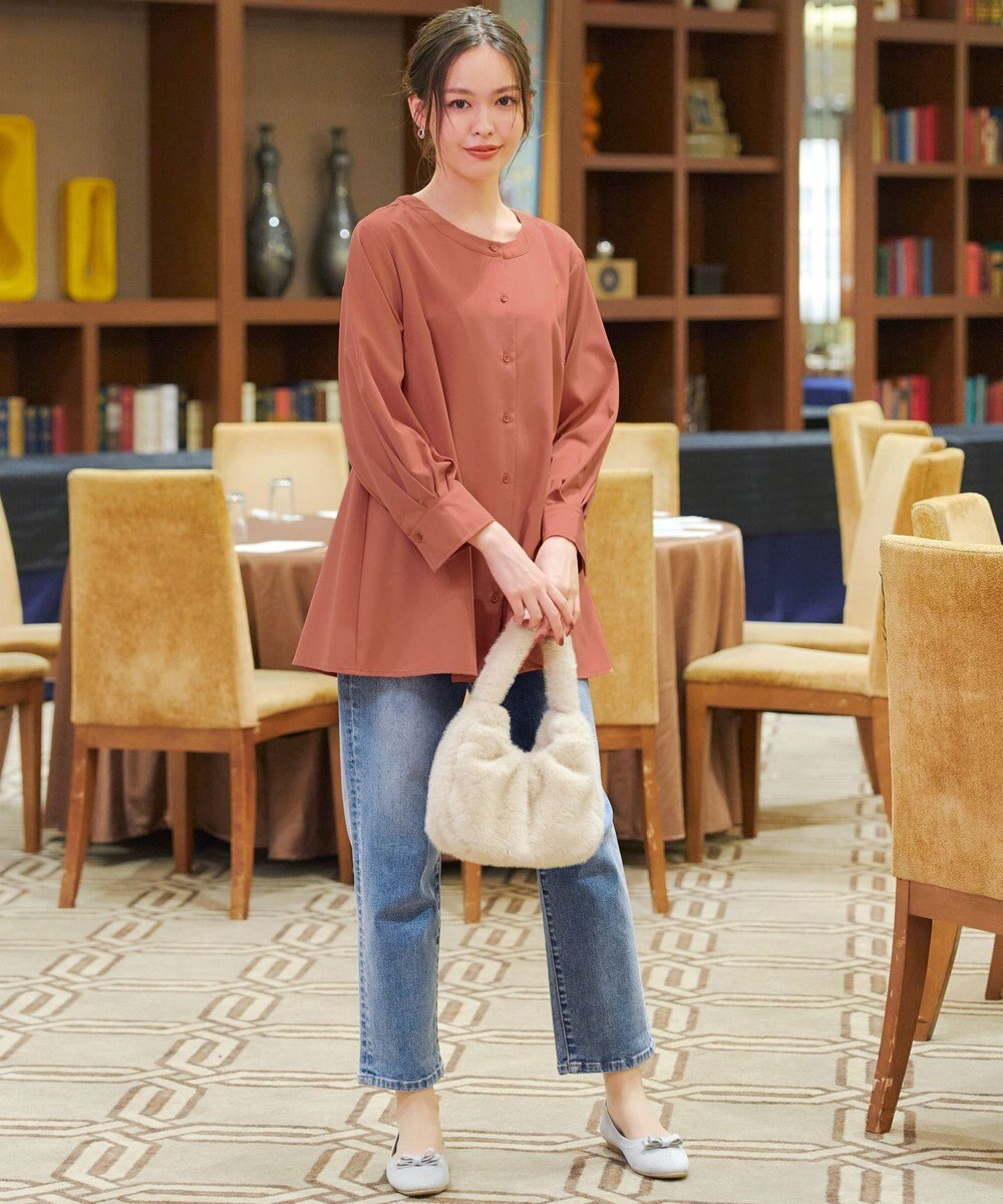 Tiaclasse L バックフレアヨークチュニック 