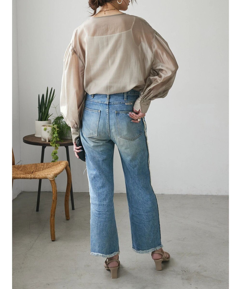 Green Parks AnriettMusee シアーボリュームスリーブブラウス 