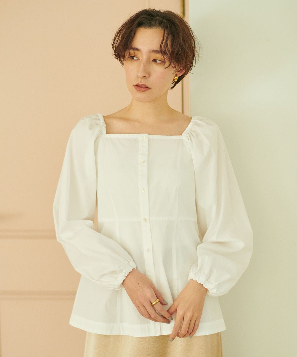#Newans 【ANSWER for ほど甘トレンド】スクエアネックペプラムブラウス 