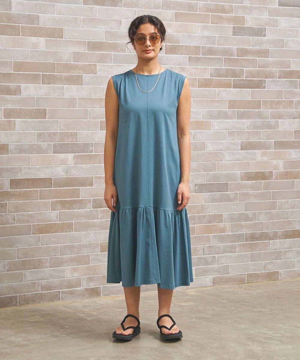 J.PRESS YORK STREET 【WOMEN】フレアギャザー ワンピース 