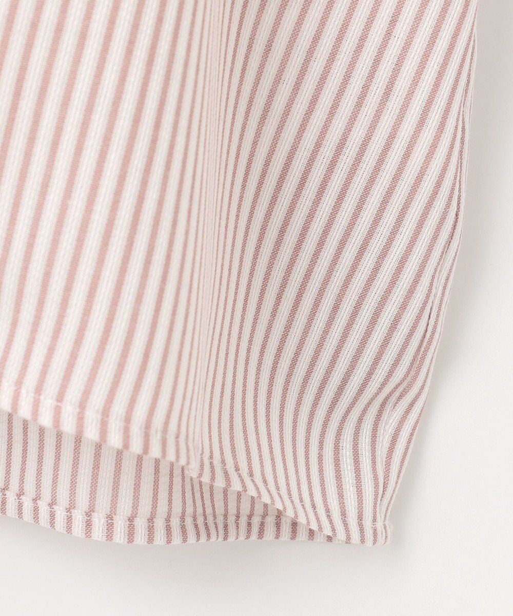 J.PRESS LADIES L 【洗える】ドビー強撚ストライプ コクーンシルエット ブラウス 