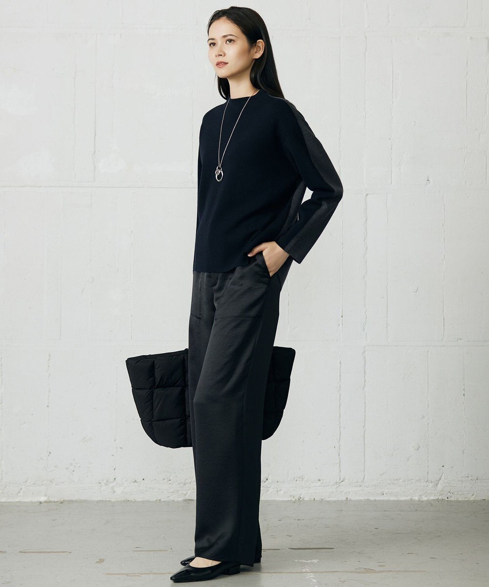 自由区 【セットアップ対応】ウールミラノボトルネック ニット 