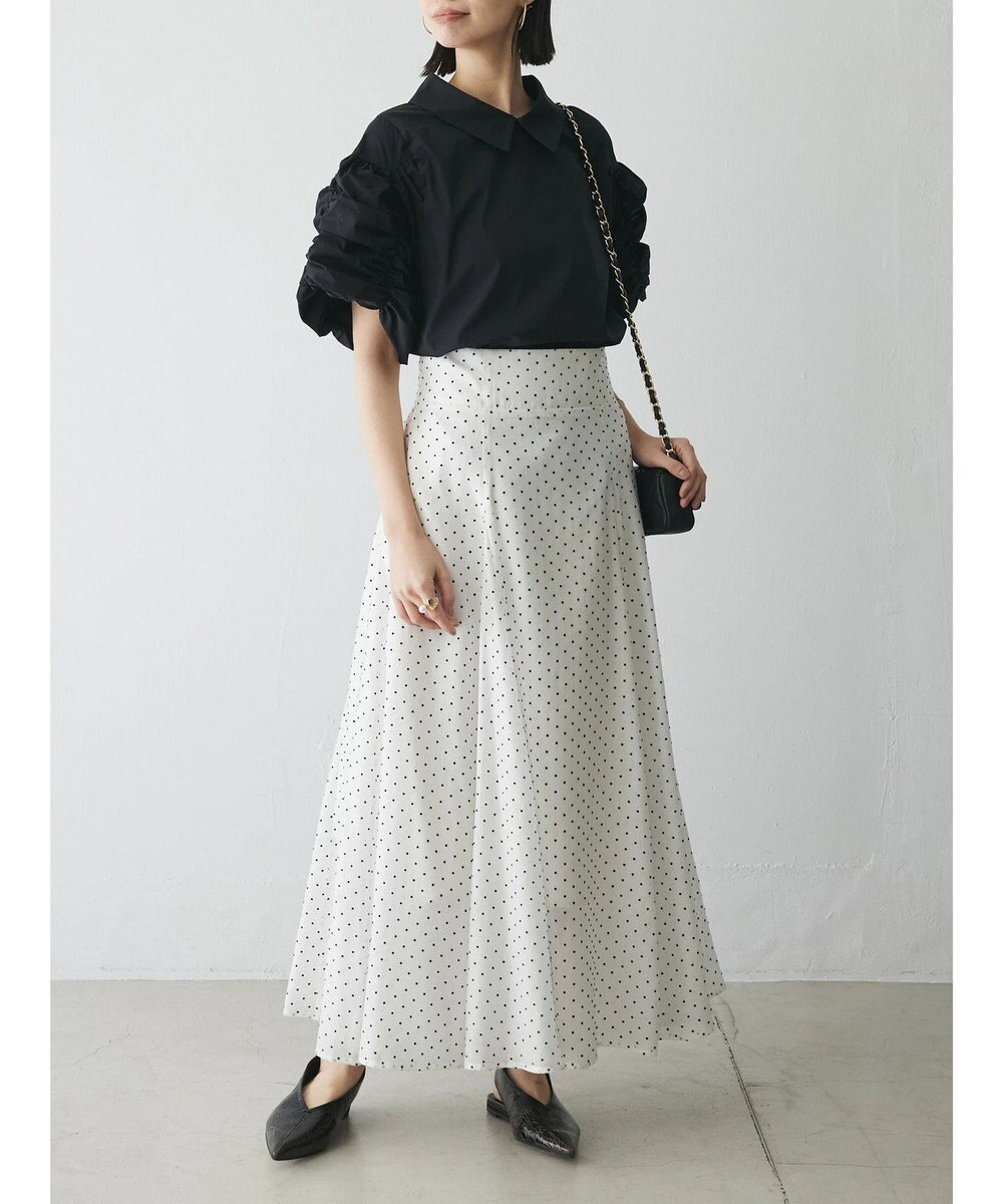 Green Parks AnriettMusee ドットフレアーロングスカート 