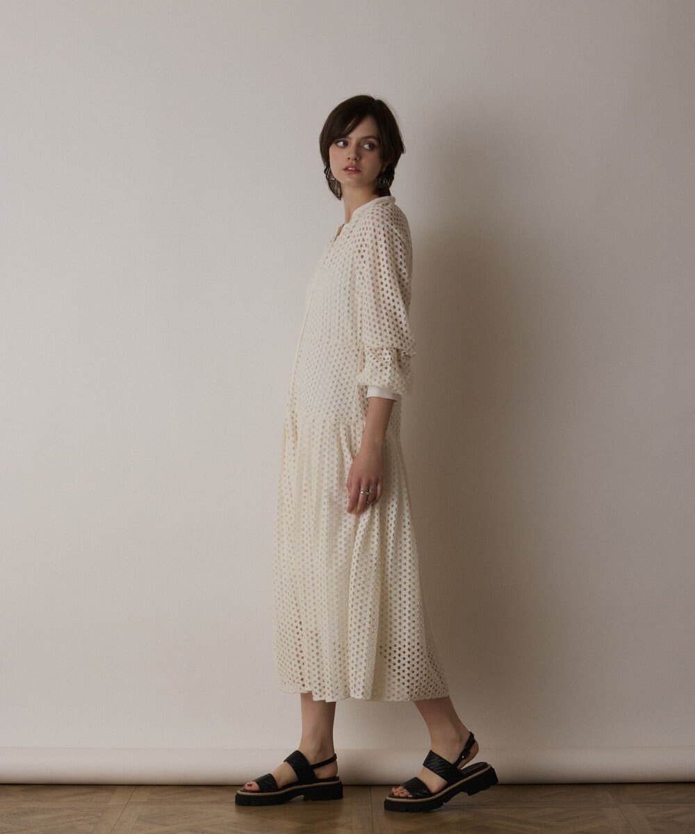 GRACE CONTINENTAL メッシュレースカフタンワンピース 