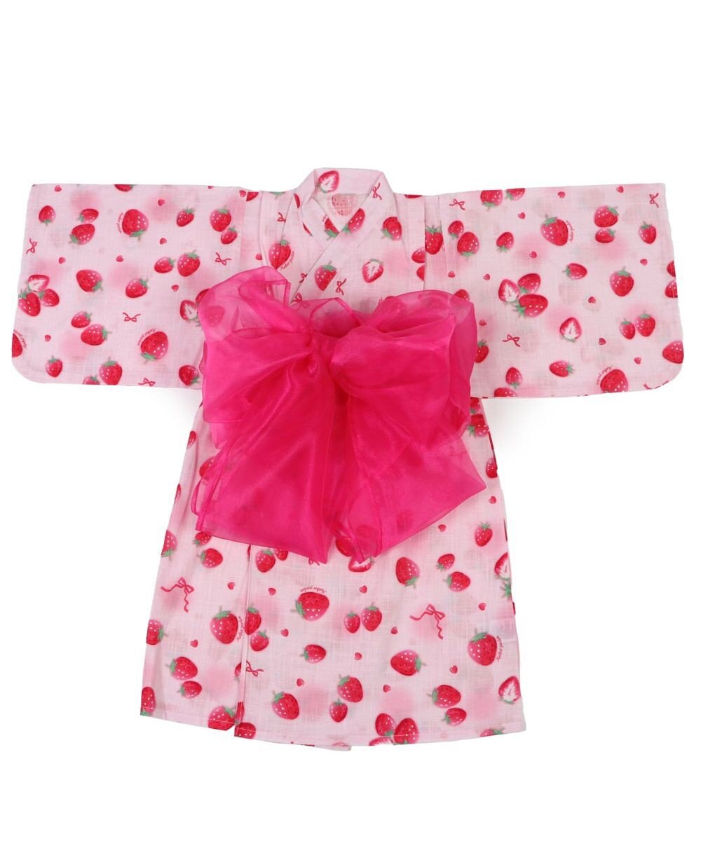 Mother garden マザーガーデン 2024 ワンピース 浴衣 《野いちご 水彩柄》 100/110/120/130/140 