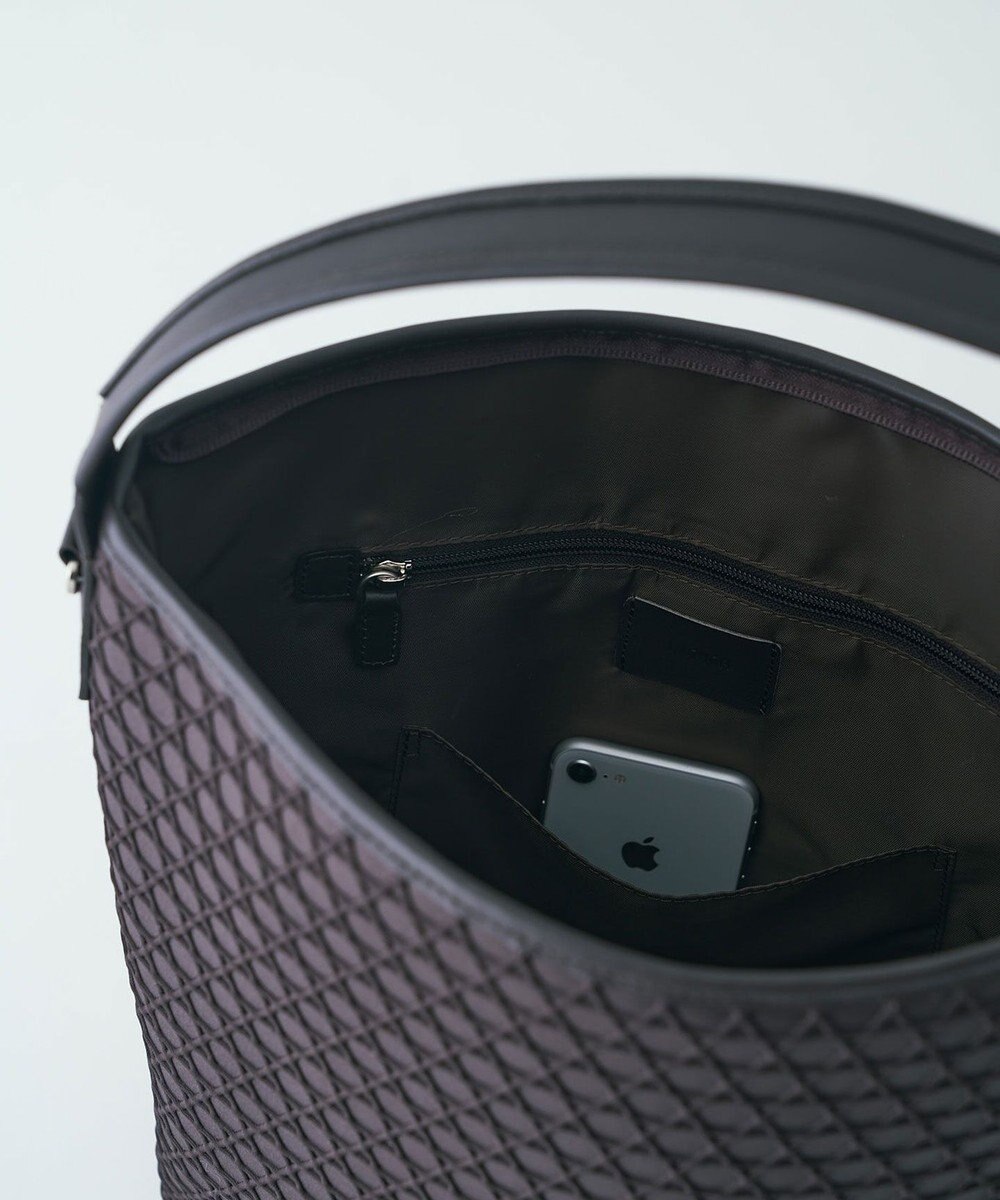 MIYABIYA LAQUOH【撥水加工】篭目柄エンボスボンディング バケツ型2WAYショルダー 