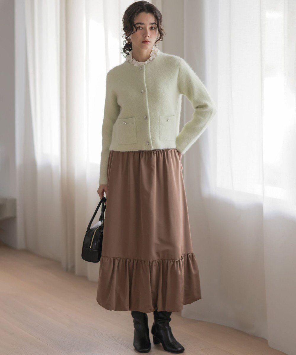 組曲 L 【加藤ローサさん着用】フラッフィーファーニット ジャケット 