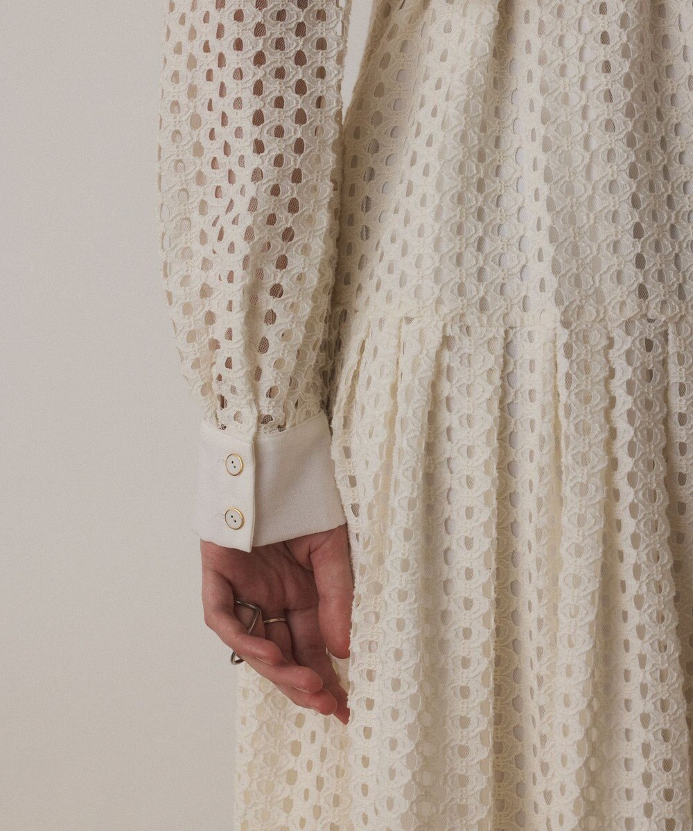 GRACE CONTINENTAL メッシュレースカフタンワンピース 