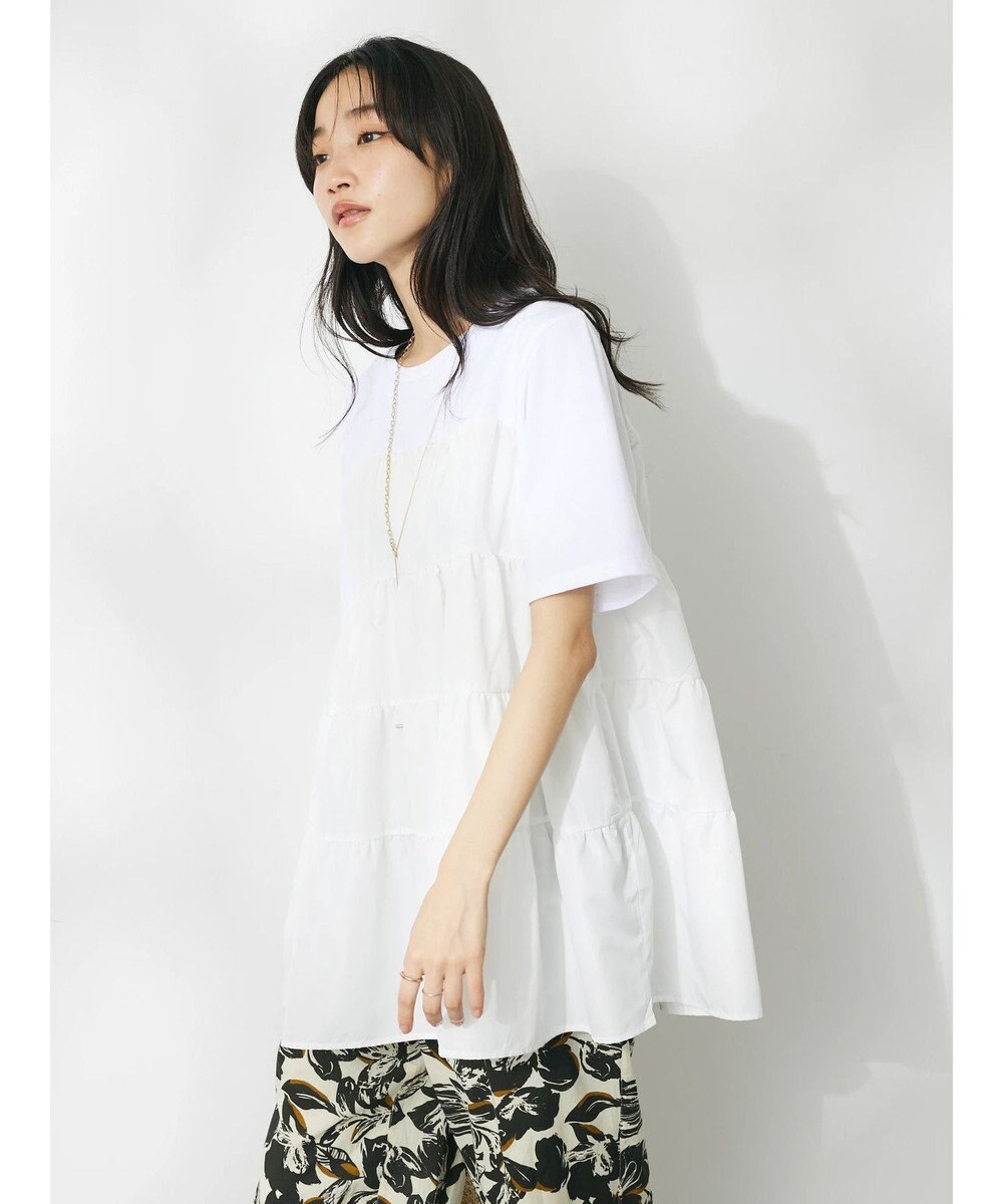 CRAFT STANDARD BOUTIQUE 異素材ティアードカットチュニック 