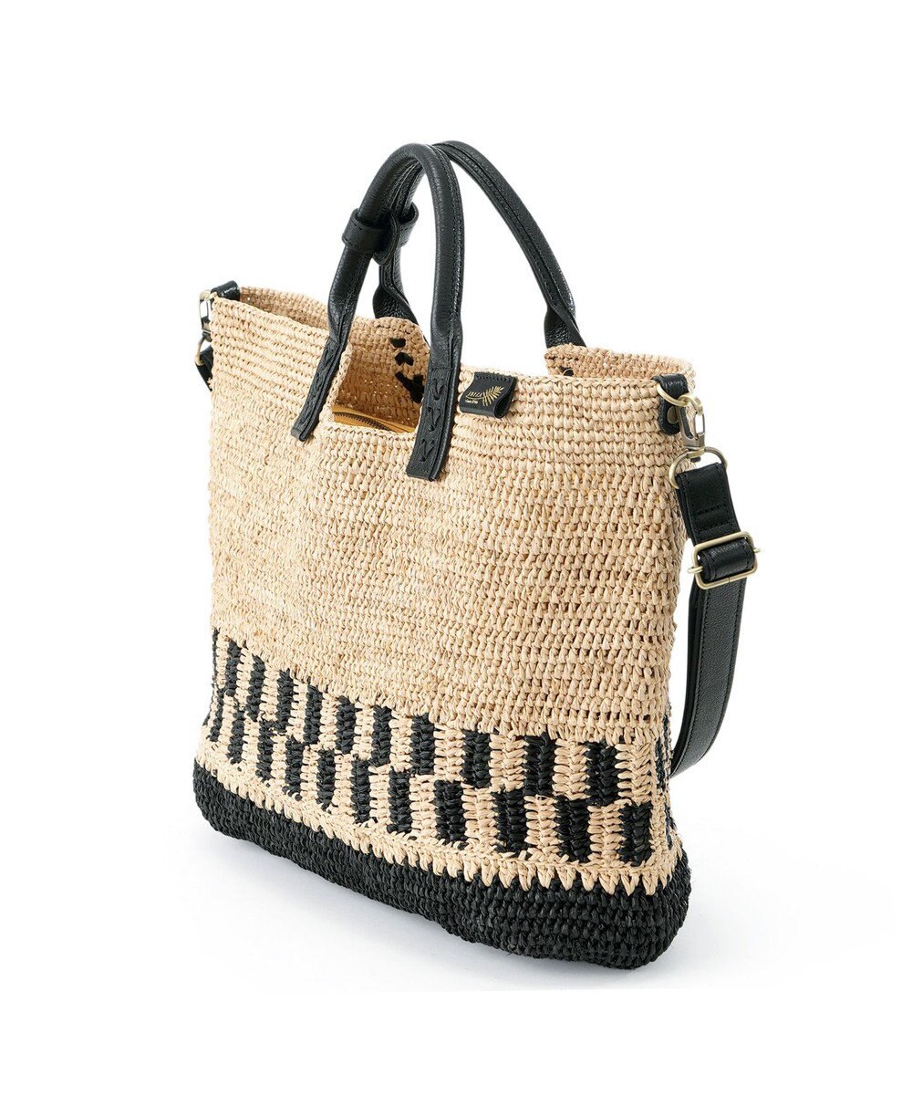 IBIZA ラフィア　２ＷＡＹバッグ　（Ｌ） 