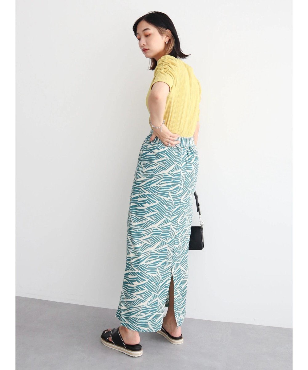 Green Parks リブ肩デザイン５分袖プルオーバー 