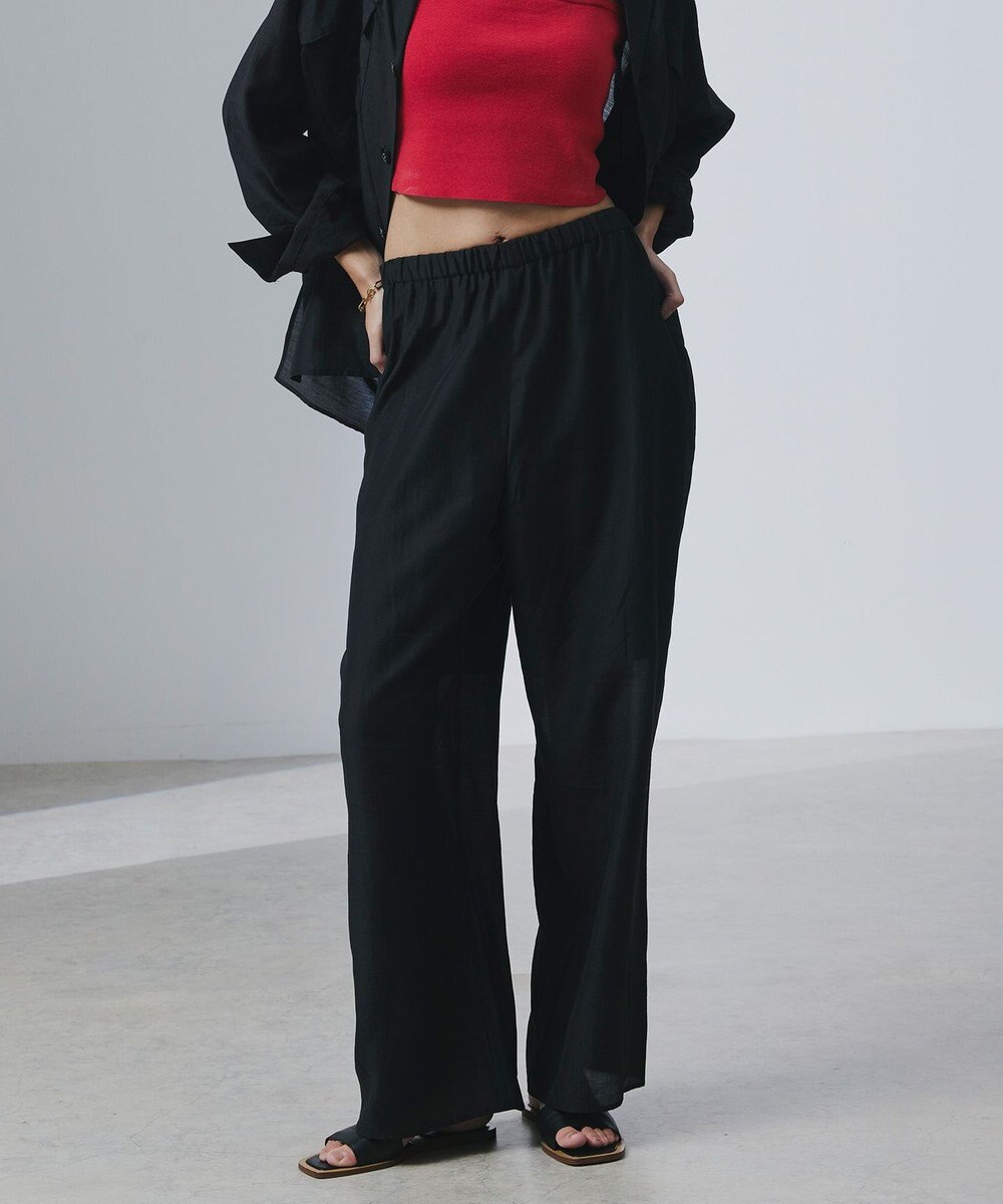 uncrave リヨセルシルクローン ギャザーパンツ 