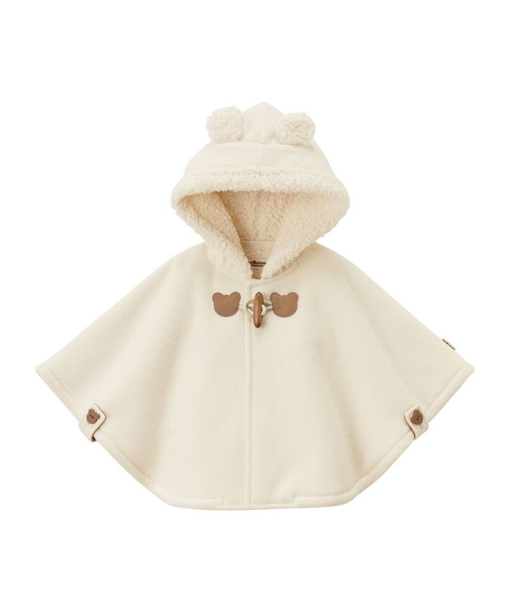 MIKI HOUSE HOT BISCUITS お耳付きボアフリース ダッフルマントギフトセット【BOX付き】 