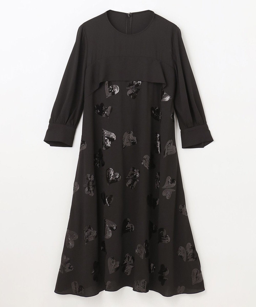 GRACE CONTINENTAL ハートスパンコールワンピース 