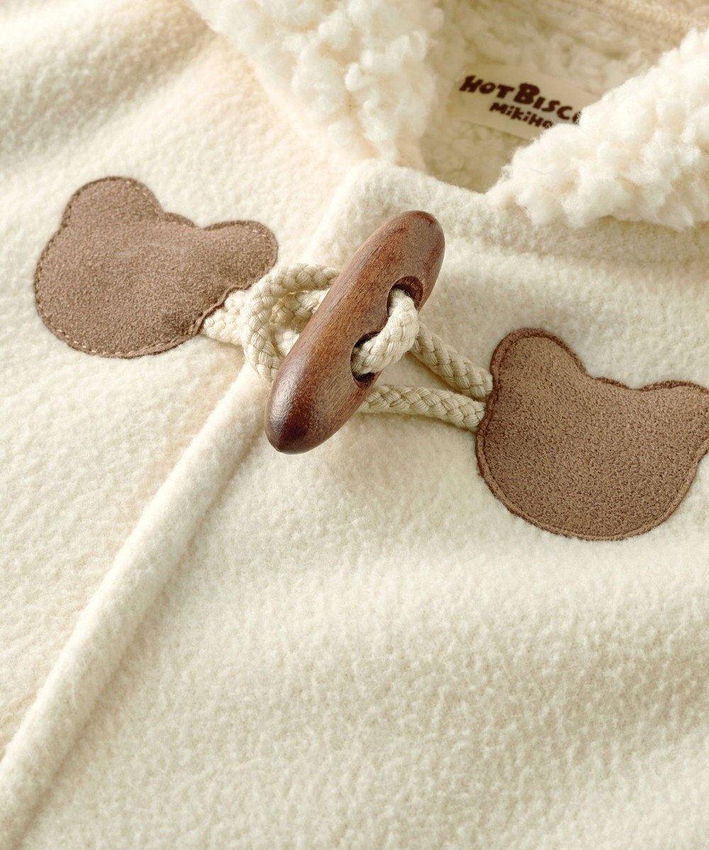 MIKI HOUSE HOT BISCUITS お耳付きボアフリース ダッフルマントギフトセット【BOX付き】 