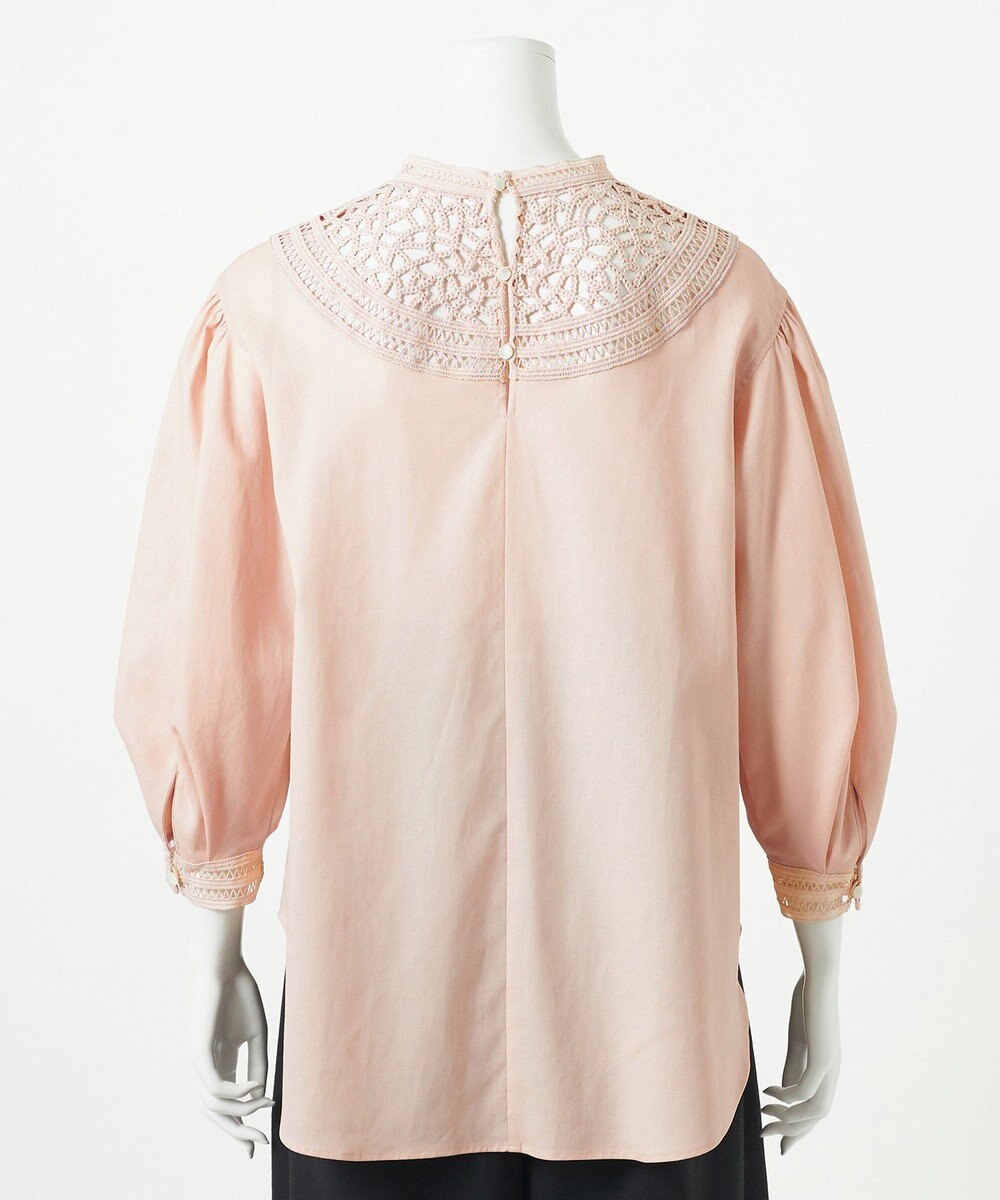 23区 L 【GOLD LABEL】モダンコットン レースコンビ ブラウス 