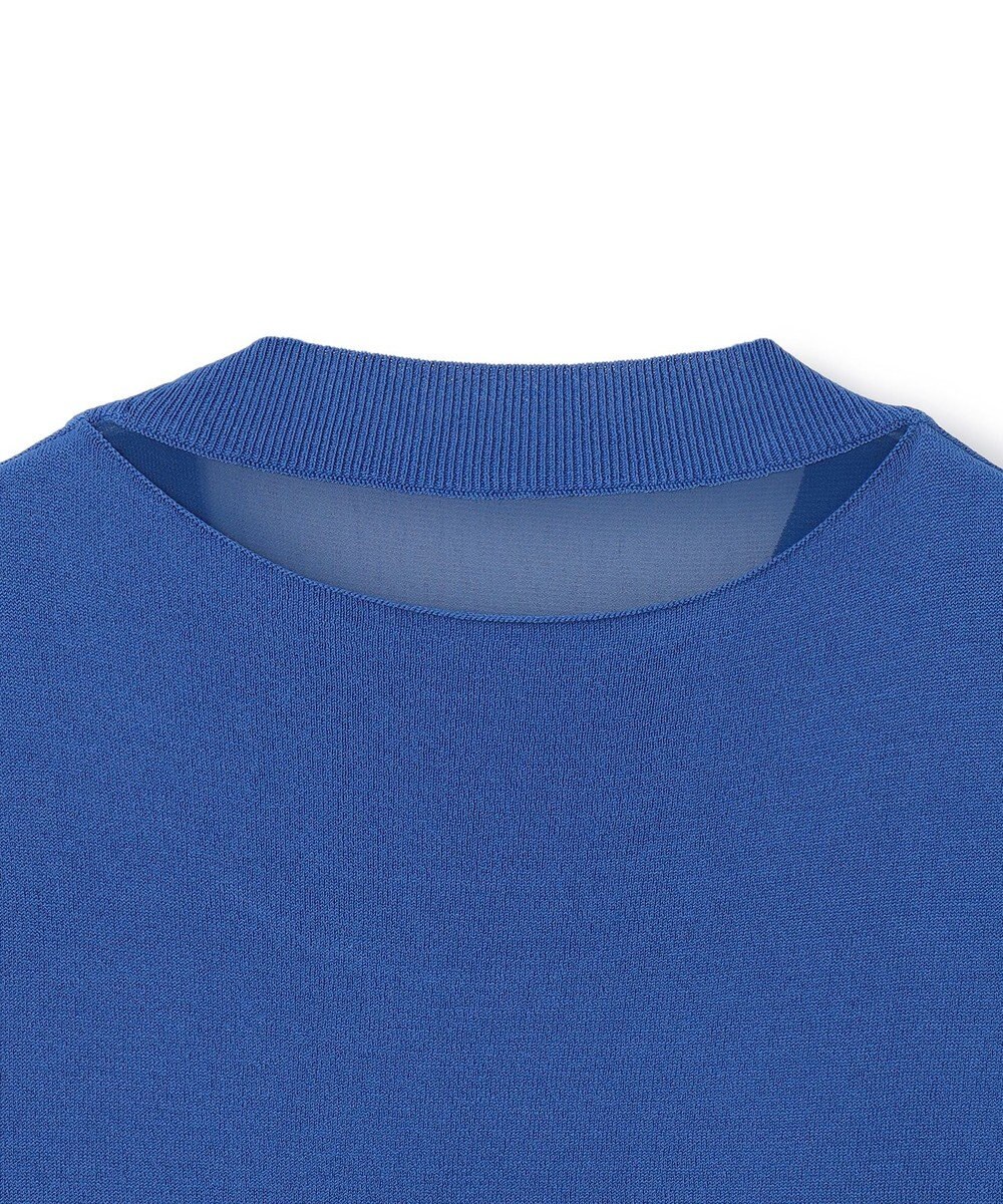 BEIGE， 【洗える】VALOIS / バックシフォンレーヤードニット 