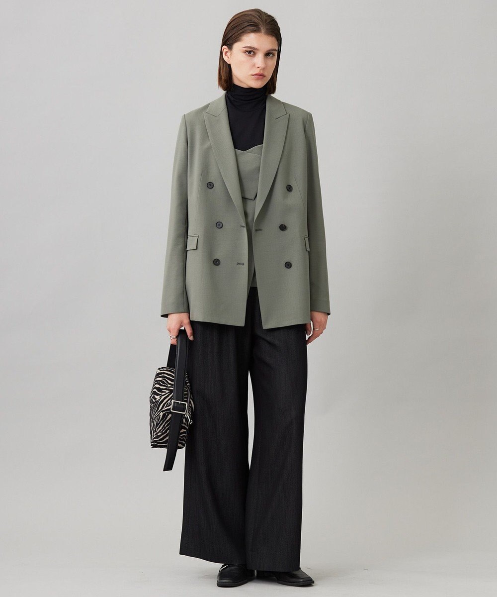 ICB ウール2WAYストレッチ ダブルブレストジャケット 