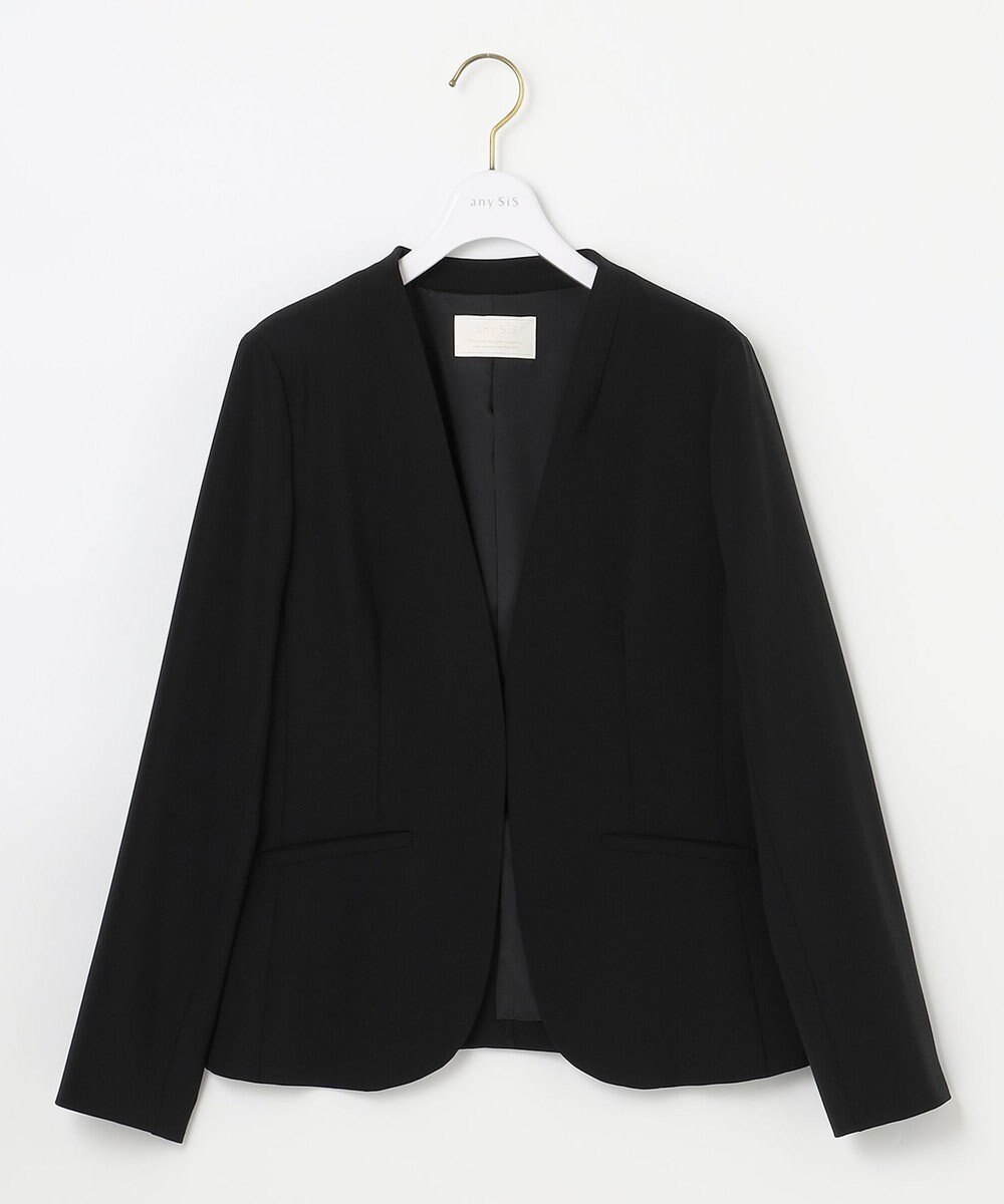 ANY SIS 【洗える】セレモニーダブルクロス カラーレス ジャケット 