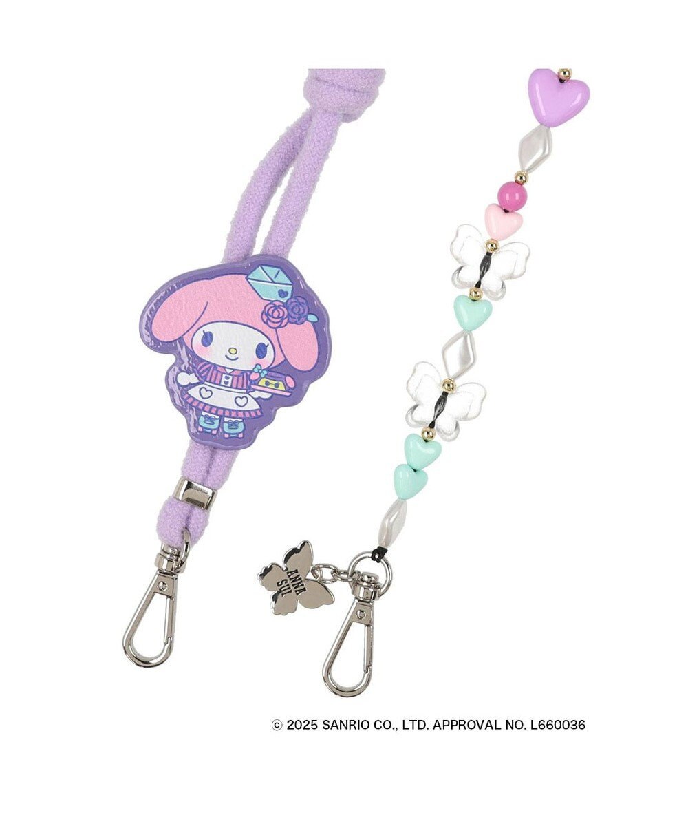 ANNA SUI ANNA SUI × MY MELODY & KUROMI スマホストラップ （パープル） 