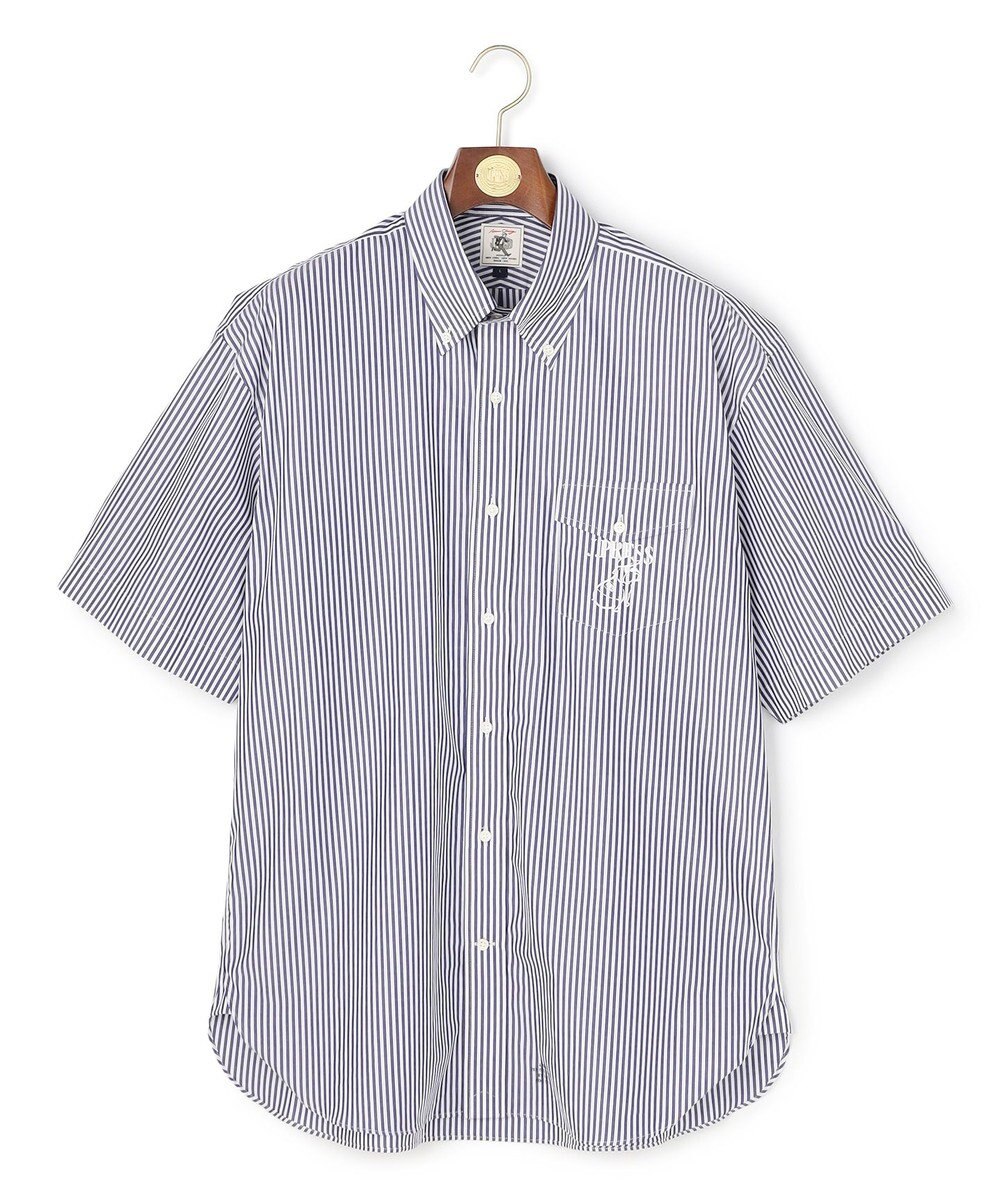 J.PRESS MEN 【AaronChang】【UNISEX】コットンタイプライター ストライプ シャツ / B.D. / Baggy-Fit 