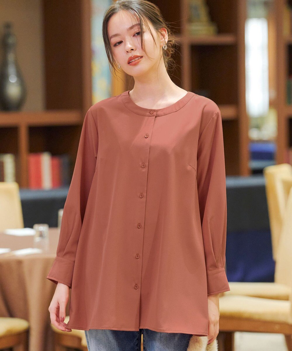 Tiaclasse L バックフレアヨークチュニック 