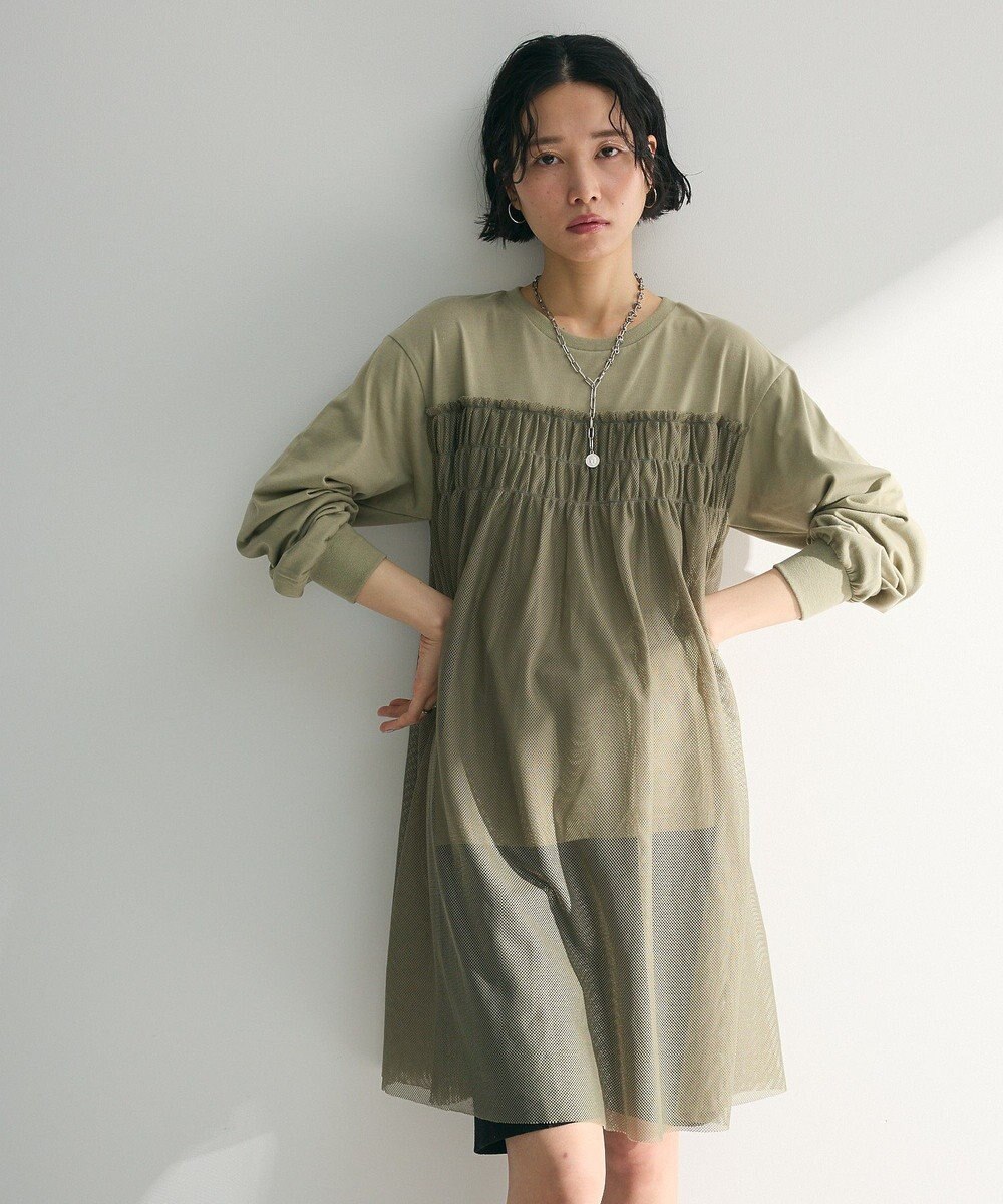 Green Parks メッシュドッキングレイヤーチュニック 