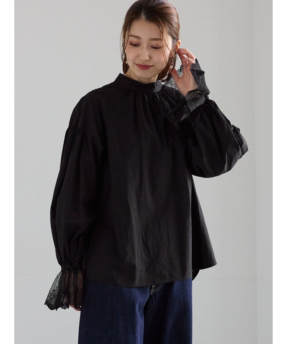 Te chichi レースカフスボリュームスリーブブラウス 