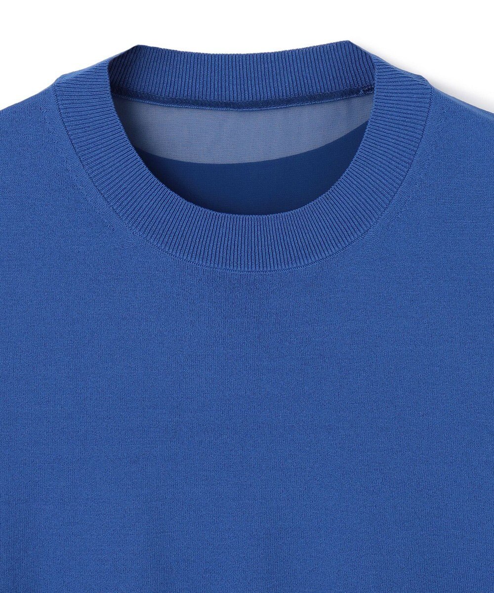 BEIGE， 【洗える】VALOIS / バックシフォンレーヤードニット 