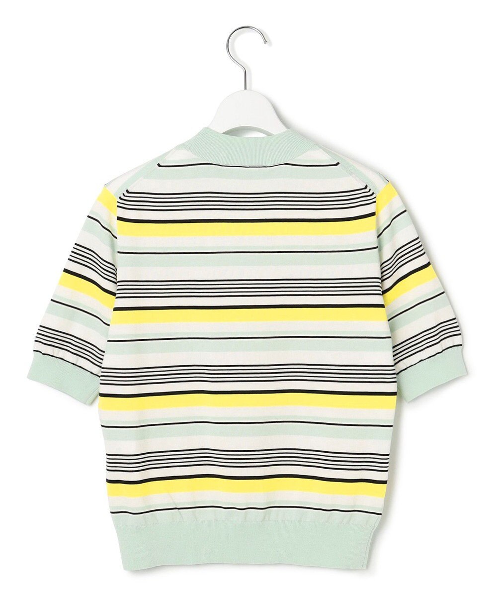 23区 L 【VERY3月号掲載/洗える】プレミアムビオコットン 半袖 マルチボーダー ニット 