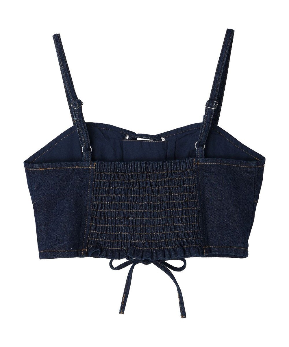 earth music&ecology レースアップデニムビスチェ 