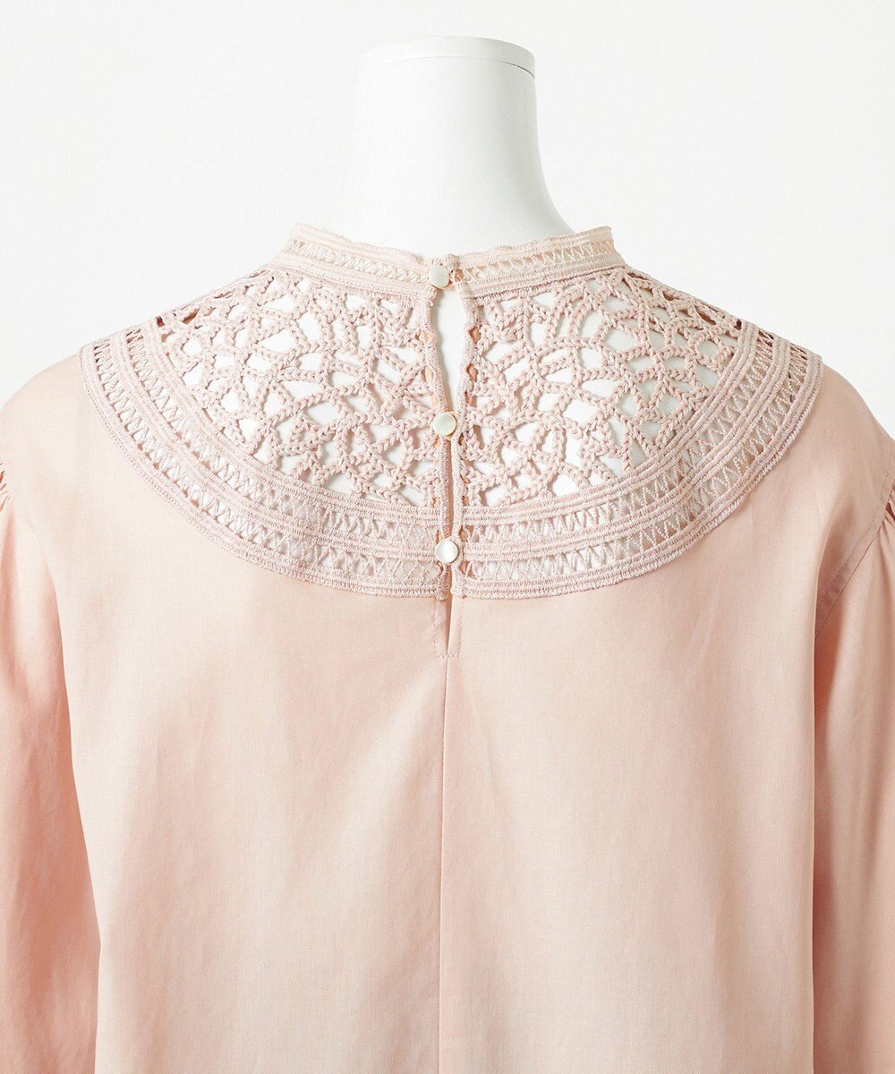 23区 L 【GOLD LABEL】モダンコットン レースコンビ ブラウス 