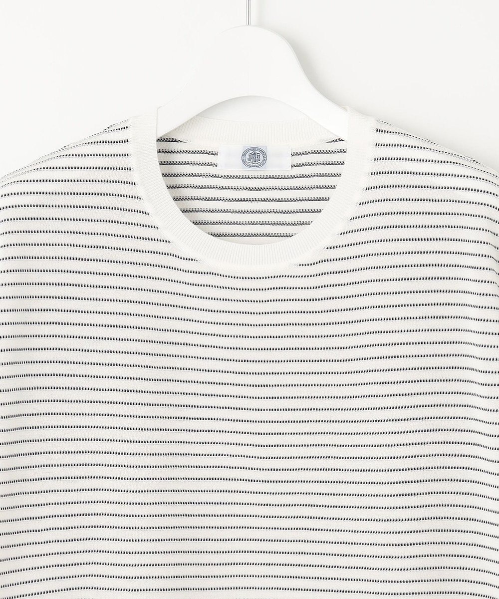 J.PRESS LADIES L 【洗える・抗菌防臭】コットンアセテート ボーダー ドルマン ニット 