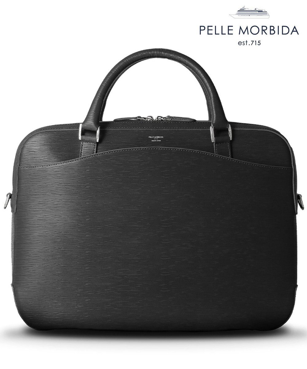 GOTAIRIKU 日本製【PELLE MORBIDA】型押しレザー ブリーフバッグ 