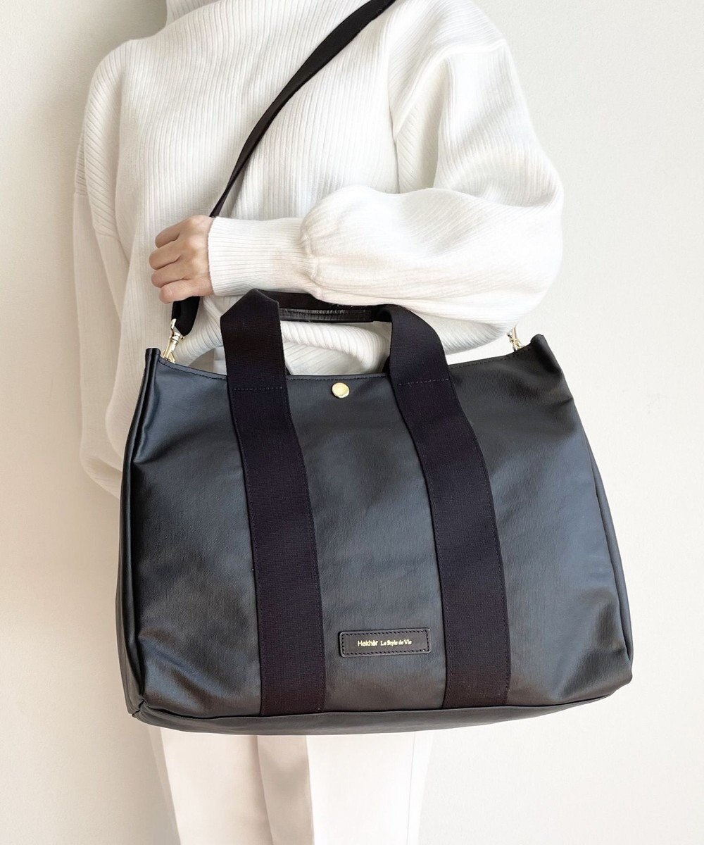 Hekhèr Le Style de Vie 【日本製 / A4サイズ対応 / 2WAY】PUコートコットンキャンバス トートバッグ large 