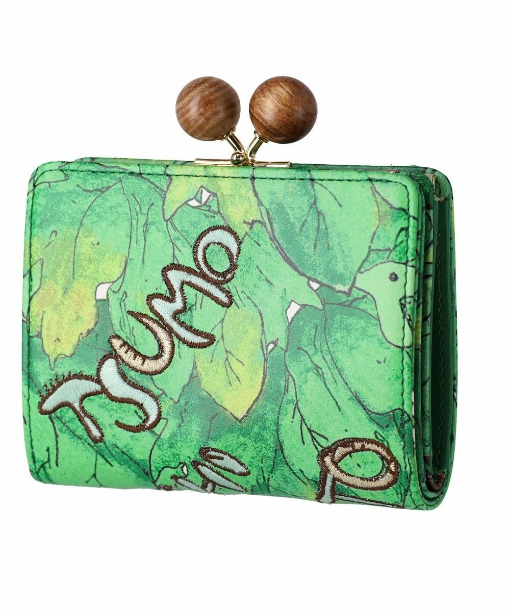 tsumori chisato CARRY 葉っぱ がま口 2つ折り財布 