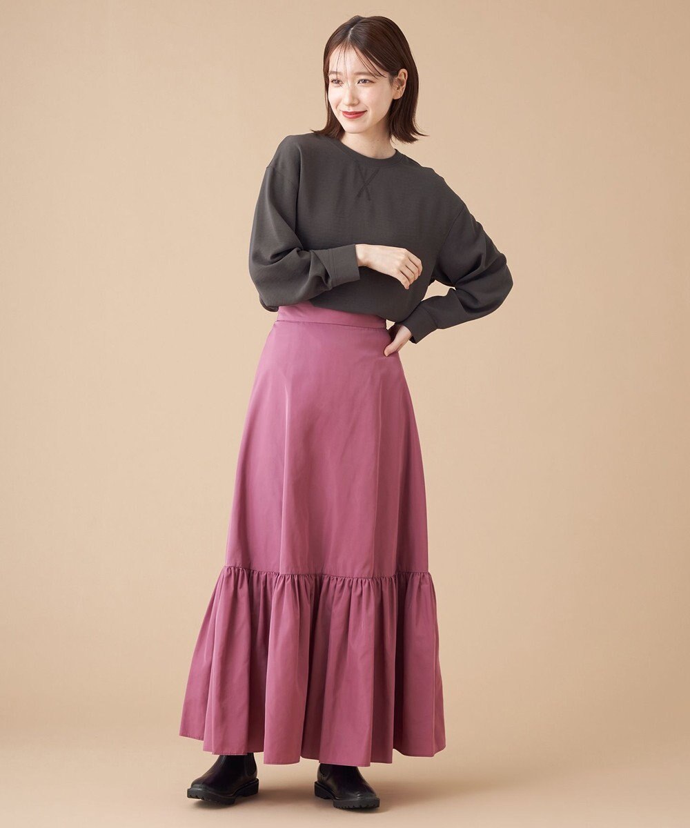 SHARE PARK LADIES 【ウォータープルーフ】　マキシティアードスカート 