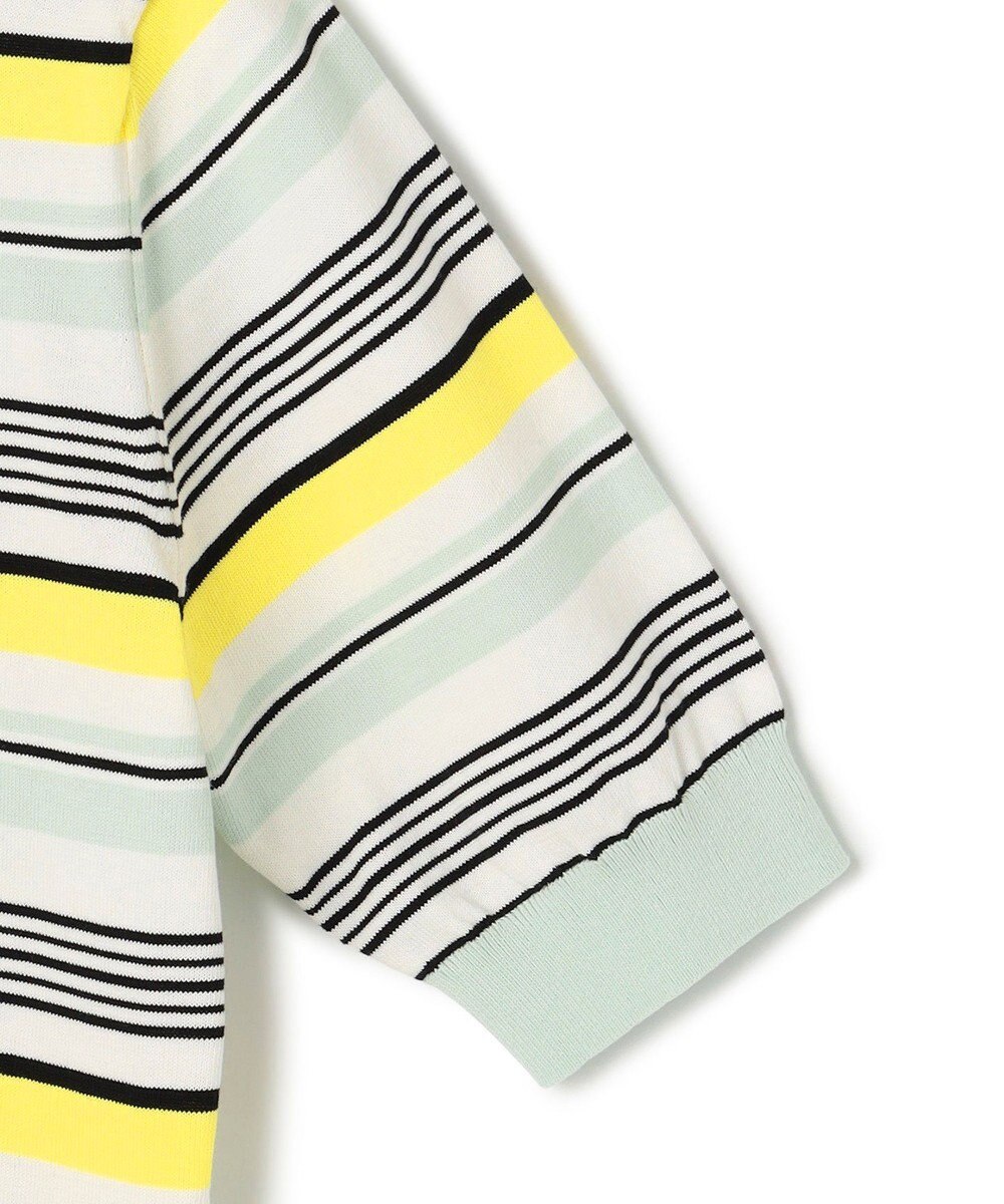 23区 L 【VERY3月号掲載/洗える】プレミアムビオコットン 半袖 マルチボーダー ニット 