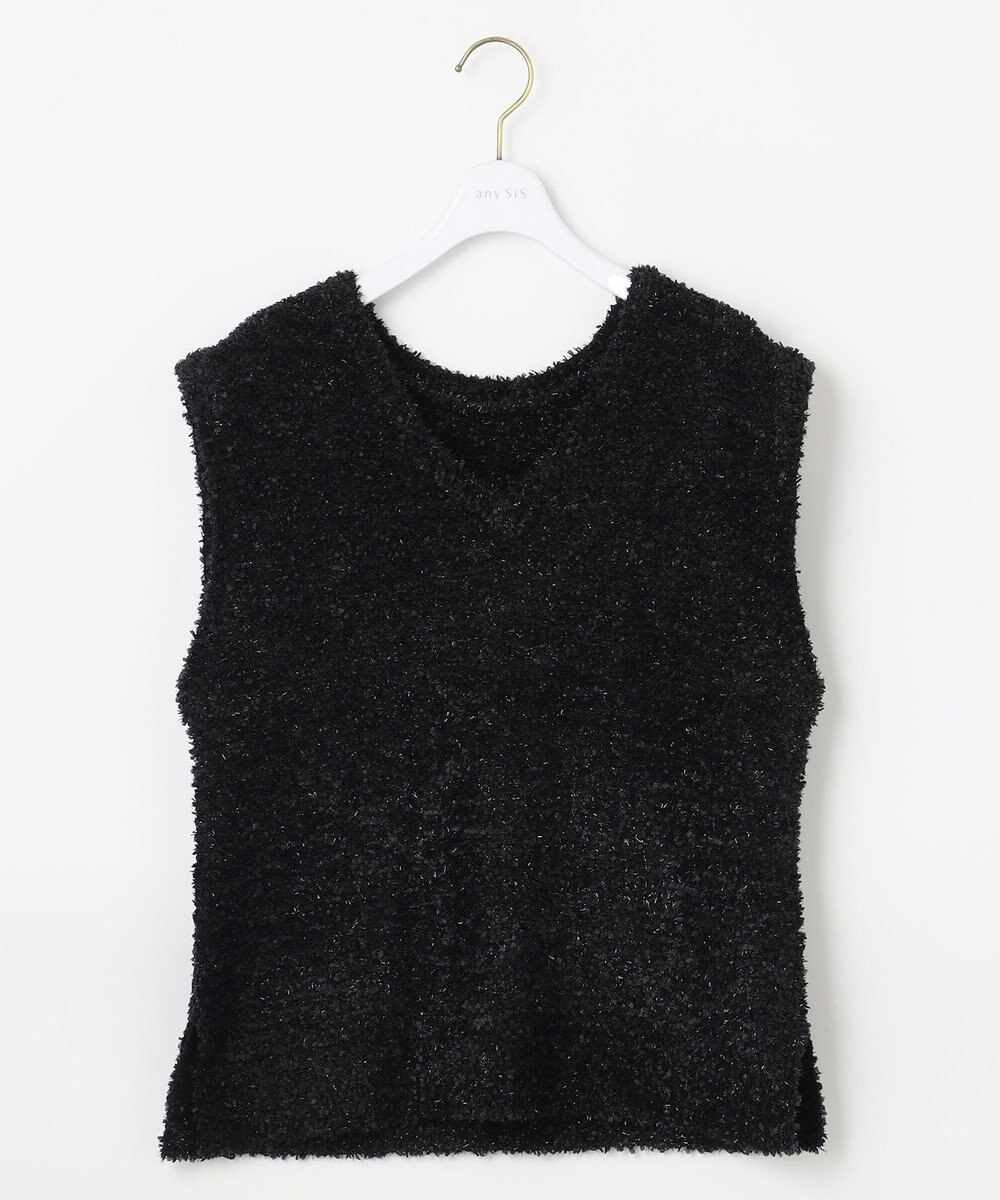 ANY SIS L 【洗える】フラワープリントワンピース × ニットベスト セット 